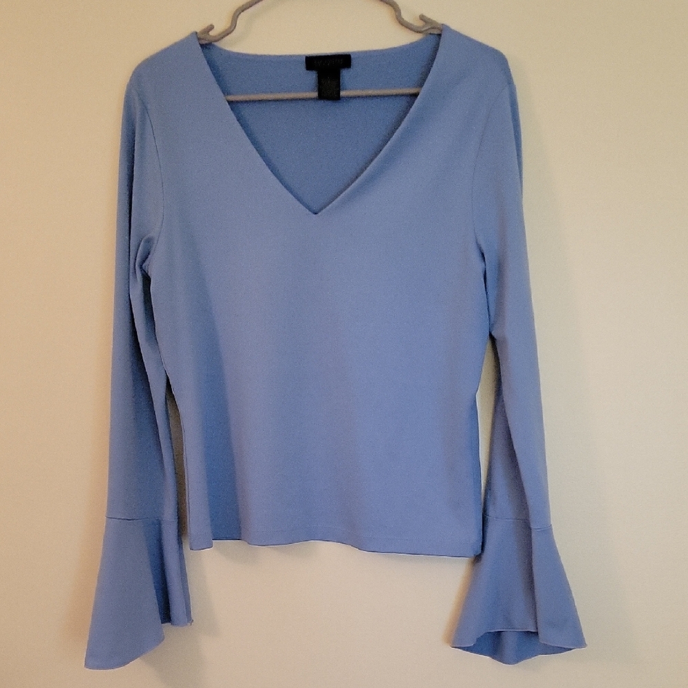 The Limited Light Blue V-Neck Blouse
